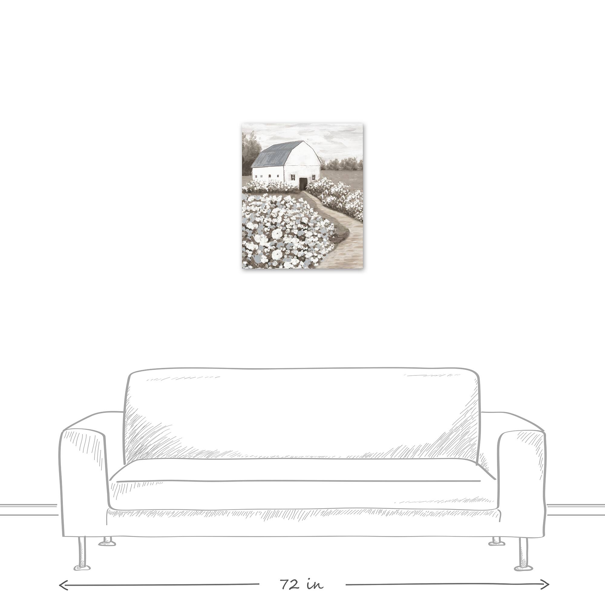 Cool Toned Barn Canvas Wall Art